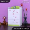 Komoda Happy K03 - víla s motýlkami (Barva bílá)