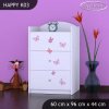 Komoda Happy K03 - víla s motýlkami (Barva bílá)