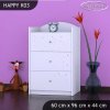 Komoda Happy K03 - víla se srdcem (Barva bílá)