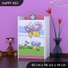 Komoda Happy K03 - motýl s květinou (Barva bílá)