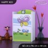 Komoda Happy K03 - motýl s květinou (Barva bílá)