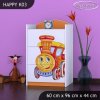 Komoda Happy K03 - lokomotiva (Barva bílá)