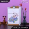 Komoda Happy K03 - medvídek v autě (Barva bílá)