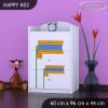 Komoda Happy K03 - medvídek v červeném autě (Barva bílá)