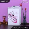 Komoda Happy K03 - motýlek (Barva bílá)