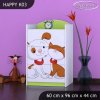 Komoda Happy K03 - pejsek a kočička (Barva bílá)