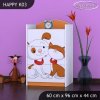 Komoda Happy K03 - pejsek a kočička (Barva bílá)