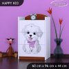 Komoda Happy K03 - pejsek s mašlí (Barva bílá)