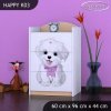 Komoda Happy K03 - pejsek s mašlí (Barva bílá)