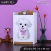 Komoda Happy K03 - pejsek s mašlí (Barva bílá)