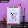 Komoda Happy K03 - pejsek s mašlí (Barva bílá)