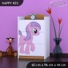 Komoda Happy K03 - růžový pony (Barva bílá)