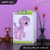 Komoda Happy K03 - růžový pony (Barva bílá)