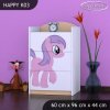 Komoda Happy K03 - růžový pony (Barva bílá)