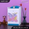 Komoda Happy K03 - růžový dráček (Barva bílá)