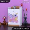 Komoda Happy K03 - růžový dráček (Barva bílá)