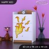 Komoda Happy K03 - drak (Barva bílá)