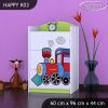 Komoda Happy K03 - super lokomotiva (Barva bílá)