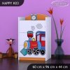 Komoda Happy K03 - super lokomotiva (Barva bílá)