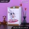 Komoda Happy K03 - super zajíček (Barva bílá)