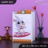 Komoda Happy K03 - super zajíček (Barva bílá)