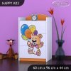 Komoda Happy K03 - šťastný medvídek (Barva bílá)