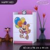 Komoda Happy K03 - šťastný medvídek (Barva bílá)