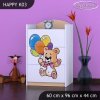 Komoda Happy K03 - šťastný medvídek (Barva bílá)