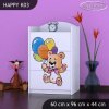 Komoda Happy K03 - šťastný medvídek (Barva bílá)