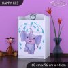 Komoda Happy K03 - stříkající sloník (Barva bílá)