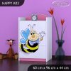 Komoda Happy K03 - usměvavá včelka (Barva bílá)