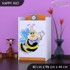 Komoda Happy K03 - usměvavá včelka (Barva bílá)