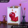 Komoda Happy K03 - veselá housenka (Barva bílá)