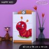 Komoda Happy K03 - veselá housenka (Barva bílá)