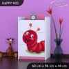 Komoda Happy K03 - veselá housenka (Barva bílá)