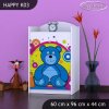 Komoda Happy K03 - veselý medvídek (Barva bílá)