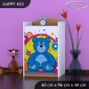 Komoda Happy K03 - veselý medvídek (Barva bílá)