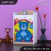 Komoda Happy K03 - veselý medvídek (Barva bílá)