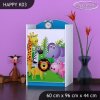 Komoda Happy K03 - veselý zvěřinec (Barva bílá)
