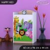Komoda Happy K03 - veselý zvěřinec (Barva bílá)