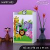 Komoda Happy K03 - veselý zvěřinec (Barva bílá)