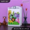 Komoda Happy K03 - veselý zvěřinec (Barva bílá)
