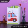 Komoda Happy K03 - hasičské auto (Barva bílá)