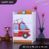 Komoda Happy K03 - hasičské auto (Barva bílá)