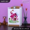 Komoda Happy K03 - začarovaný domeček (Barva bílá)