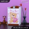 Komoda Happy K03 - zamilovaný medvídek (Barva bílá)