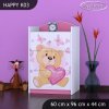 Komoda Happy K03 - zamilovaný medvídek (Barva bílá)