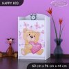 Komoda Happy K03 - zamilovaný medvídek (Barva bílá)