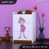Komoda Happy K03 - zamilovaný skřítek (Barva bílá)