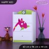 Komoda Happy K03 - žirafa (Barva bílá)